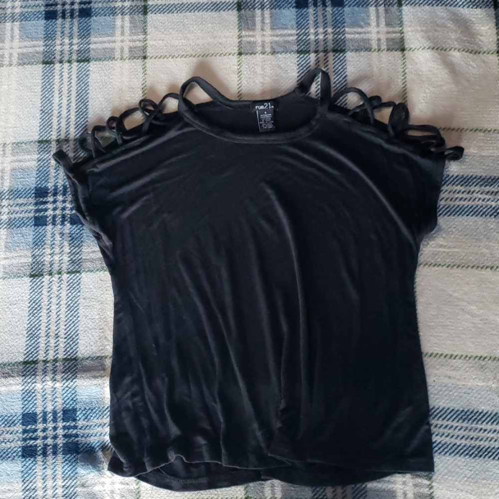 Rue21 Laced up short sleeve tee
